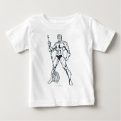 Aquaman mit Pitchfork BW Baby T-shirt (Vorderseite)