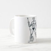 Aquaman mit Pitchfork BW Kaffeetasse (Vorderseite Links)