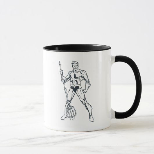 Aquaman mit Pitchfork BW Tasse (Rechts)