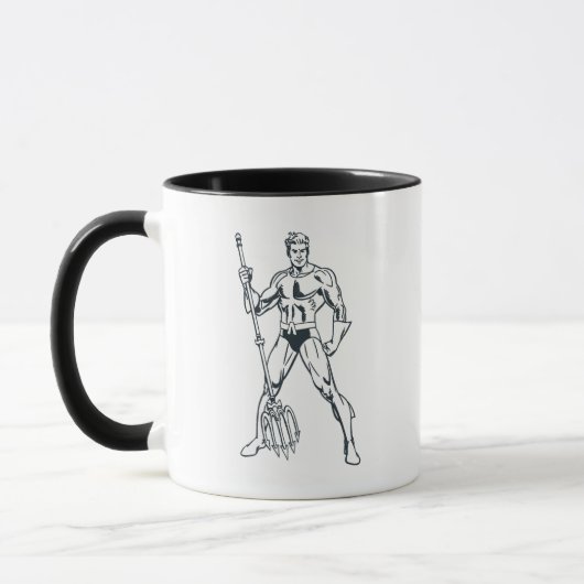 Aquaman mit Pitchfork BW Tasse (Links)