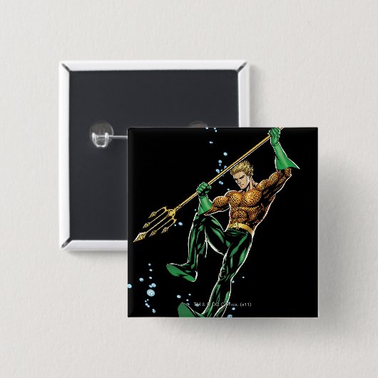 Aquaman mit Spear Button (Vorne & Hinten)