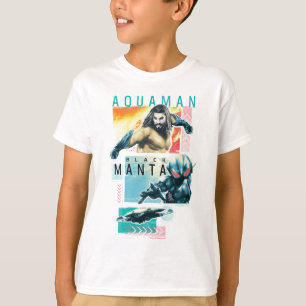 Aquaman Modernist Aquaman & Black Manta Graphic T-Shirt
