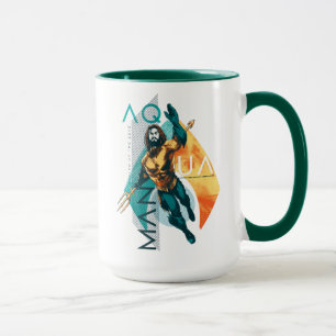 Aquaman   modernistische Aquaman Collage Tasse
