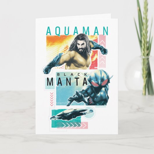 Aquaman | modernistisches Aquaman u. schwarze Karte (Vorderseite)