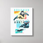 Aquaman | modernistisches Aquaman u. schwarze Leinwanddruck (Vorderseite)