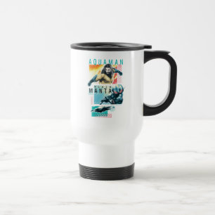 Aquaman modernistisches Aquaman u. schwarze Reisebecher