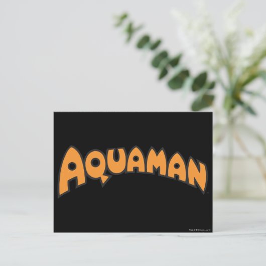 Aquaman Orange Logo Postkarte (Stehend Vorderseite)