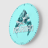 Aquaman | Orin, Meran, Orm & Black Manta in Symbol Große Wanduhr (Winkel)