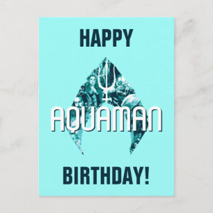 Aquaman   Orin, Meran, Orm & Black Manta in Symbol Postkarte