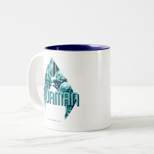 Aquaman | Orin, Meran, Orm & Black Manta in Symbol Zweifarbige Tasse (Vorderseite Links)