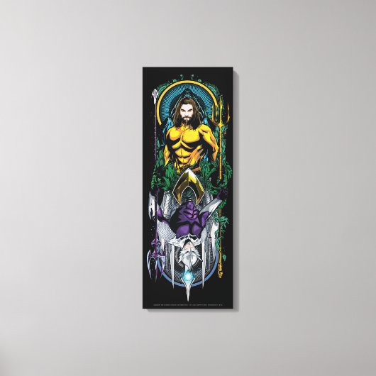 Aquaman | Orin & Orm Reversible Art Nouveau Panel Leinwanddruck (Vorderseite)