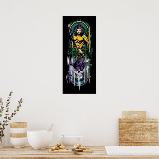 Aquaman | Orin & Orm Reversible Art Nouveau Panel Poster (Küche)