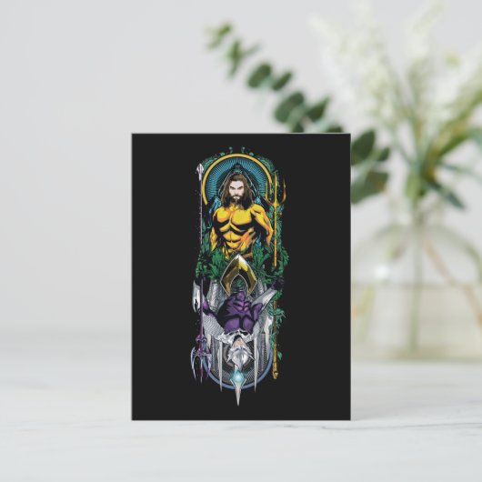 Aquaman | Orin & Orm Reversible Art Nouveau Panel Postkarte (Stehend Vorderseite)