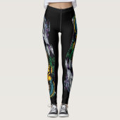 Aquaman | Orin u. Orm umschaltbare Kunst Nouveau Leggings (Vorderseite)