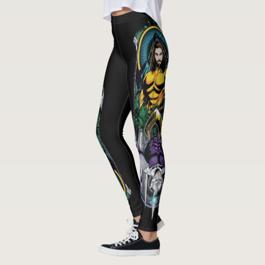 Aquaman | Orin u. Orm umschaltbare Kunst Nouveau Leggings (Links)