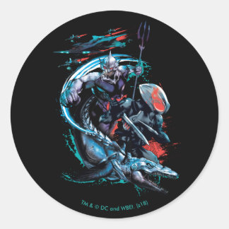Aquaman | Orm, schwarzer Manta, Tylosaur u. Runder Aufkleber
