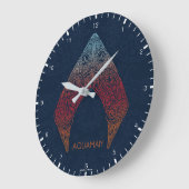 Aquaman | Paisley Aquaman Logo Große Wanduhr (Winkel)