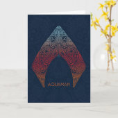 Aquaman | Paisley Aquaman Logo Karte (Gelbe Blume)