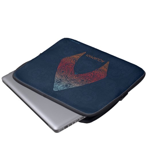 Aquaman | Paisley Aquaman Logo Laptopschutzhülle (Vorne Knopf)