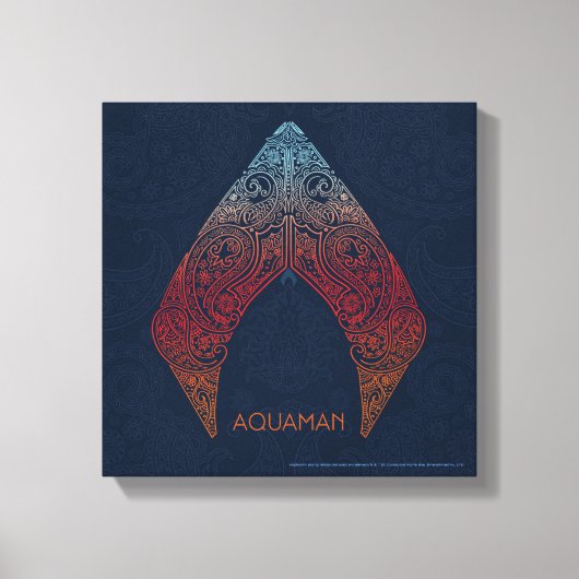 Aquaman | Paisley Aquaman Logo Leinwanddruck (Vorderseite)