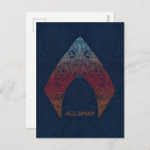 Aquaman | Paisley Aquaman Logo Postkarte (Vorne/Hinten)