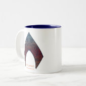 Aquaman | Paisley Aquaman Logo Zweifarbige Tasse (Vorderseite Links)