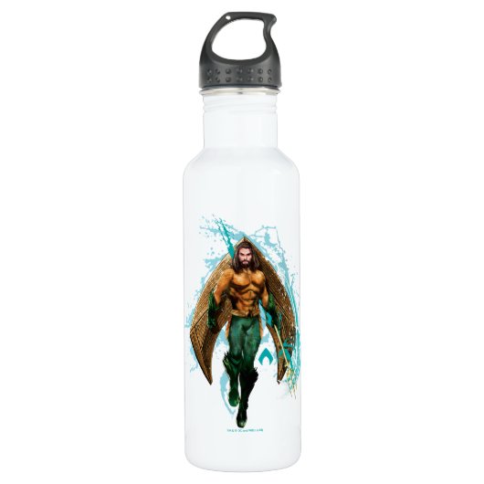 Aquaman | Prince Orin mit Aquaman-Logo Edelstahlflasche (Vorderseite)