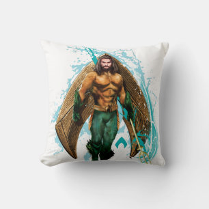 Aquaman   Prince Orin mit Aquaman-Logo Kissen