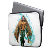 Aquaman | Prince Orin mit Aquaman-Logo Laptopschutzhülle (Vorderseite Links)