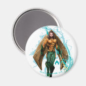 Aquaman | Prince Orin mit Aquaman-Logo Magnet (Vorderseite/Rückseite)