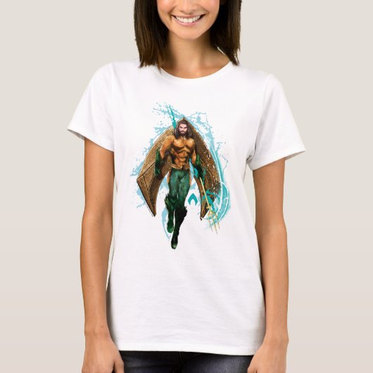 Aquaman | Prince Orin mit Aquaman-Logo T-Shirt (Vorderseite)