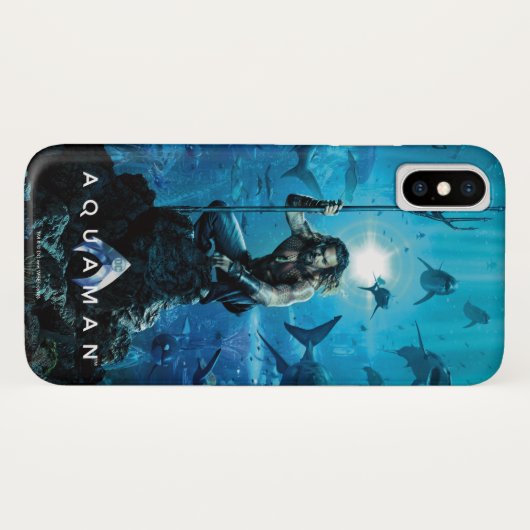 Aquaman | Prince Orin mit Wassertieren Case-Mate iPhone Hülle (Rückseite (Horizontal))