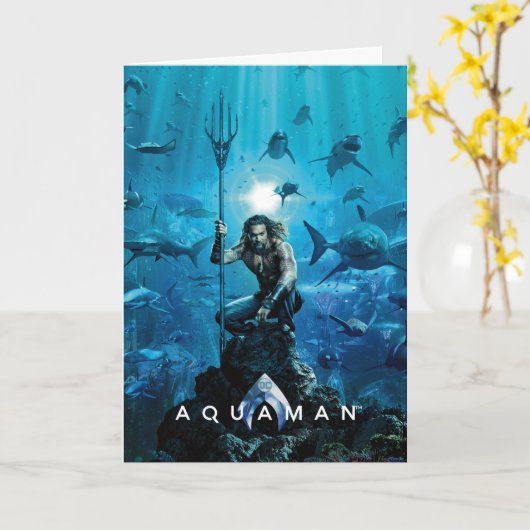 Aquaman | Prince Orin mit Wassertieren Karte (Gelbe Blume)