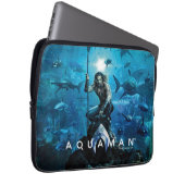 Aquaman | Prince Orin mit Wassertieren Laptopschutzhülle (Vorne Rechts)