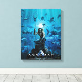 Aquaman | Prince Orin mit Wassertieren Leinwanddruck (Insitu (Holzboden))