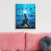 Aquaman | Prince Orin mit Wassertieren Leinwanddruck (Insitu (Wohnzimmer))