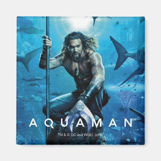 Aquaman | Prince Orin mit Wassertieren Magnet (Vorne)