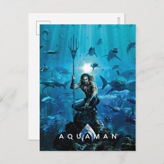 Aquaman | Prince Orin mit Wassertieren Postkarte (Vorne/Hinten)