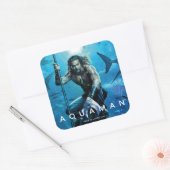 Aquaman | Prince Orin mit Wassertieren Quadratischer Aufkleber (Umschlag)