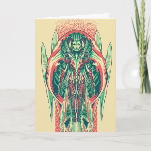 Aquaman | Queen Fisherman Art Nouveau Panel Karte (Vorderseite)