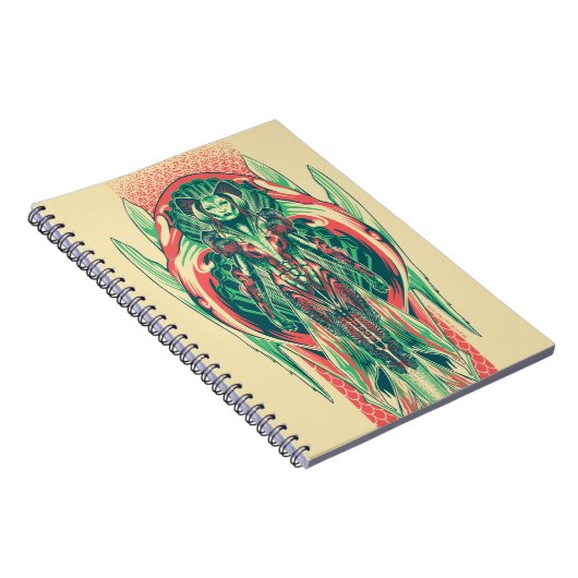 Aquaman | Queen Fisherman Art Nouveau Panel Notizblock (Rechte Seite)