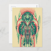 Aquaman | Queen Fisherman Art Nouveau Panel Postkarte (Vorne/Hinten)