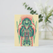 Aquaman | Queen Fisherman Art Nouveau Panel Postkarte (Stehend Vorderseite)