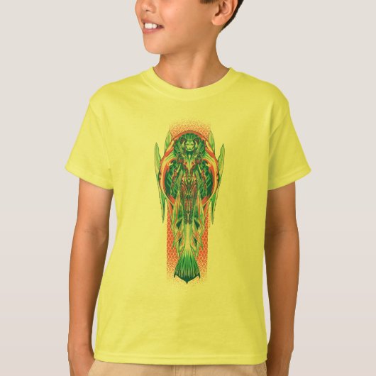 Aquaman | Queen Fisherman Art Nouveau Panel T-Shirt (Vorderseite)