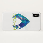 Aquaman | Refraktioniertes Aquaman-Logo Case-Mate iPhone Hülle (Rückseite (Horizontal))