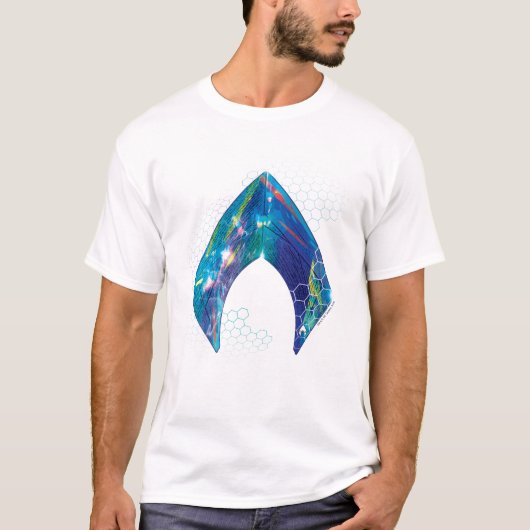 Aquaman | Refraktioniertes Aquaman-Logo T-Shirt (Vorderseite)