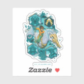 Aquaman Riding Seepferd über Kingdoms Aufkleber (Blatt)