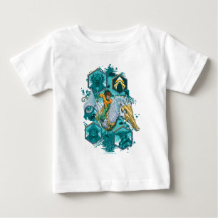 Aquaman Riding Seepferd über Kingdoms Baby T-shirt