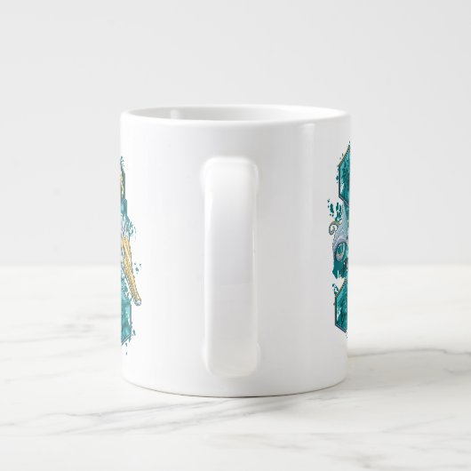 Aquaman Riding Seepferd über Kingdoms Jumbo-Tasse (Rückseite)