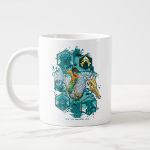 Aquaman Riding Seepferd über Kingdoms Jumbo-Tasse